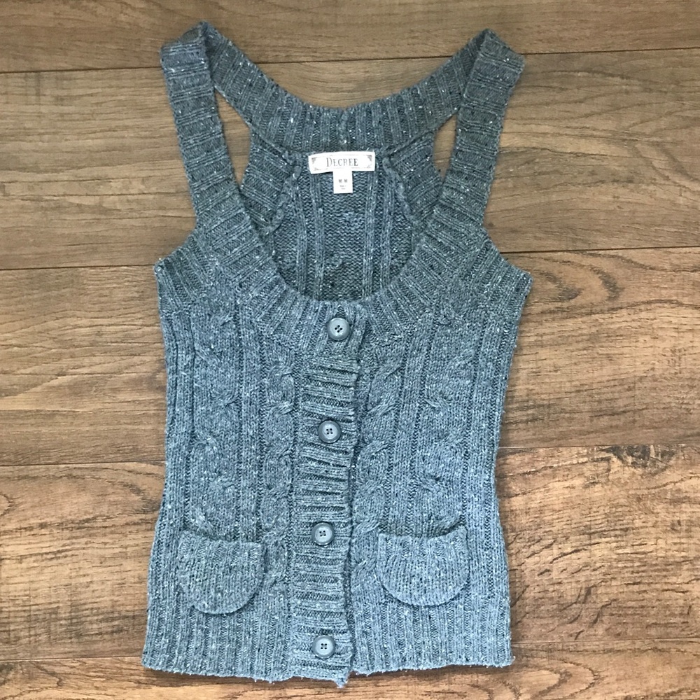 Rib Knit Sweater Vest